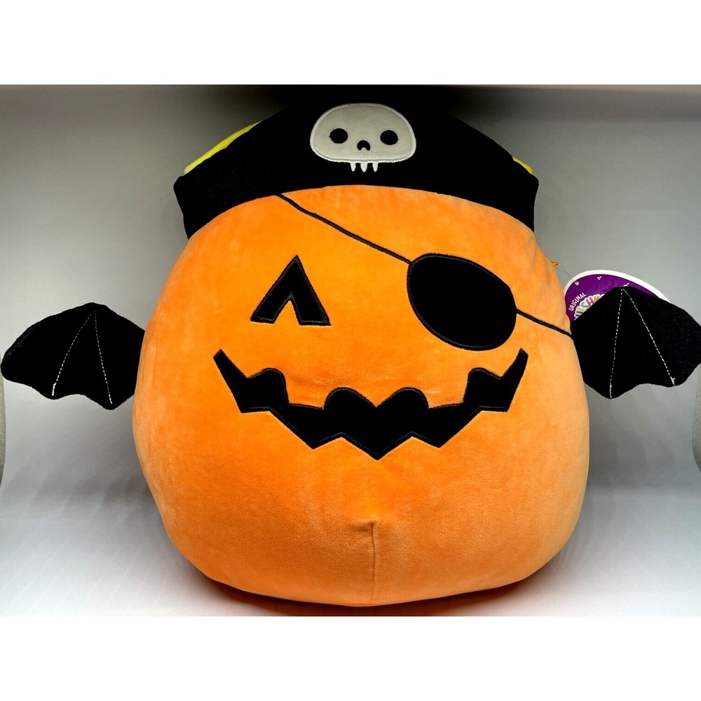 Squishmallows Paxton Pumpkin Pirate 16" Halloween Bat Wings 2021 NWT
